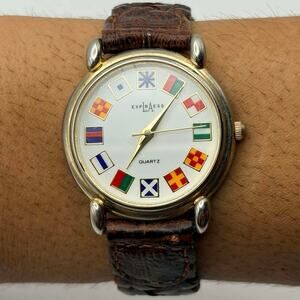 Brown La Express Maritime Flags Watch